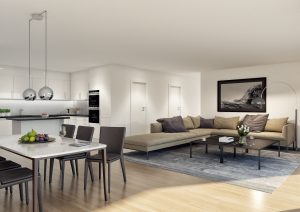 Moderne Wohnung - Realistische 3D-Visualisierung