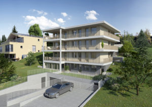3D-Architektur-Illustration-Neubau-Gebeaude-Holzfassade